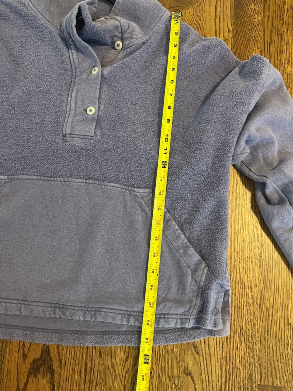 REI Cooperative Lavender/blue Button-Neck Turtleneck Pullover - Picture 7 of 9